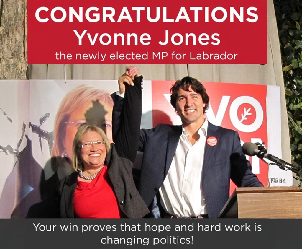 Yvonne Rumbolt-Jones with Justin Trudeau